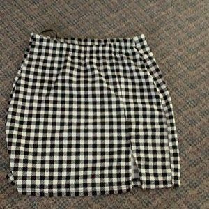 Shein, fitted checkered skirt